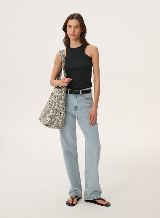 Ecru cotton tote bag - Alma