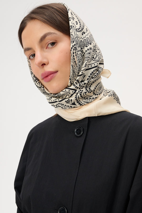 Bandana Jedwabna Ecru