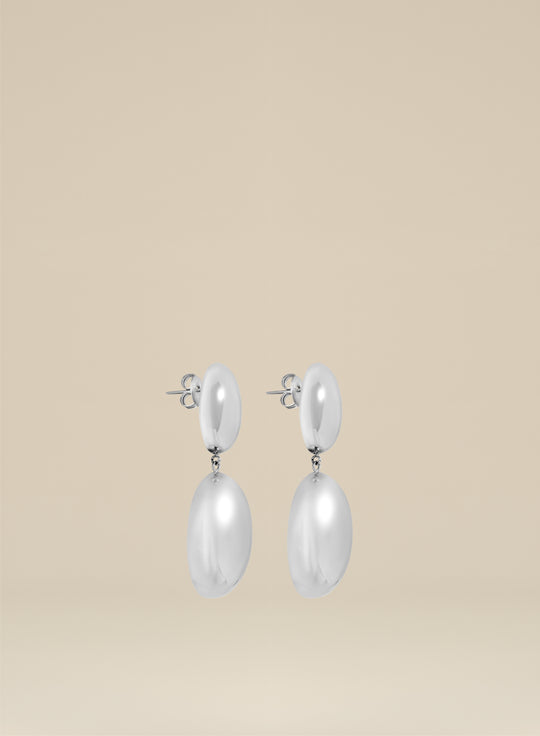 Silver stainless steel earrings - Kim