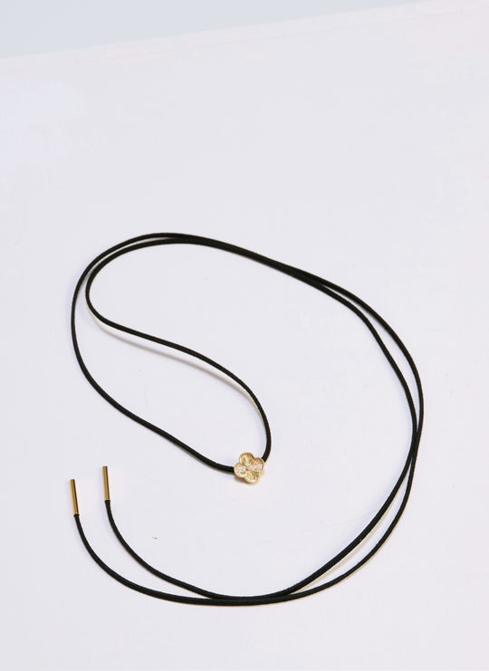 Choker w kształcie kwiatu pozłacany 24-karatowym złotem - Lylah