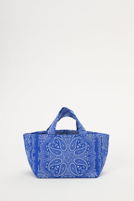 Torba mini typu shopper chabrowa z printem - Mia