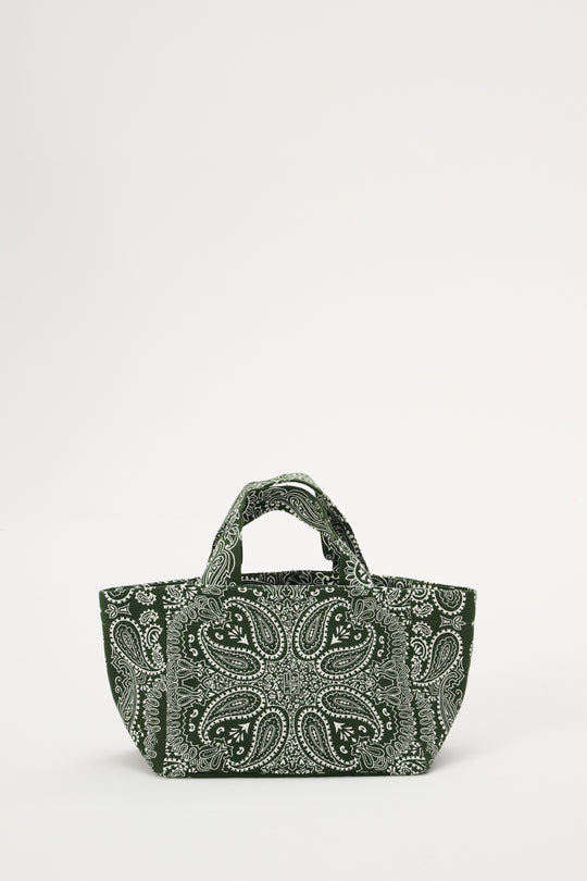 Green mini shopper bag with print - Mia