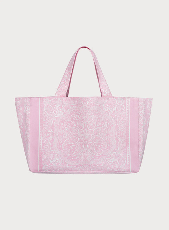 Torba typu shopper z bawełny w kolorze różowym - Capri
