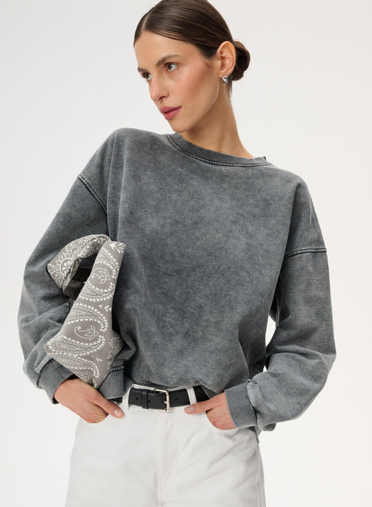 Bluza z bawełny z nadrukiem bandany - Ben
