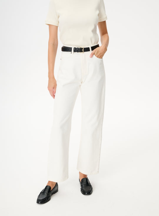 Ecru straight-leg jeans - Moss