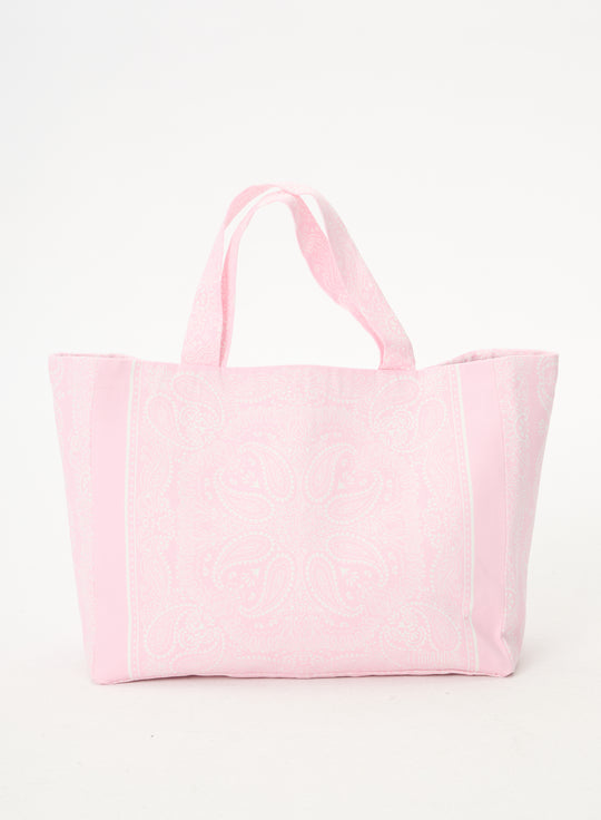 Torba typu shopper z bawełny w kolorze różowym - Capri