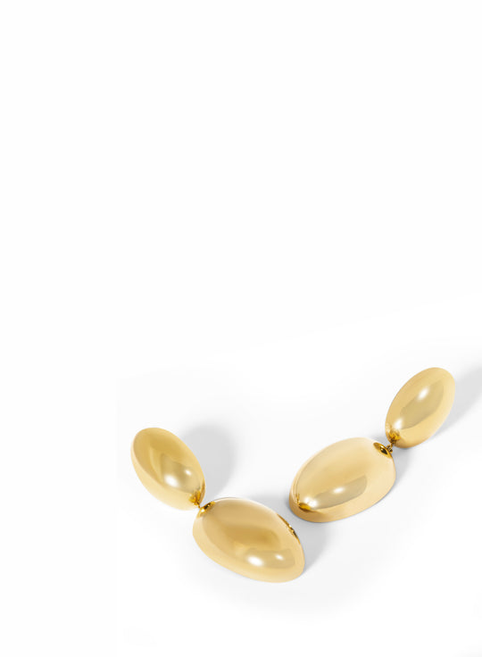 Gold-colored stainless steel earrings - Kim