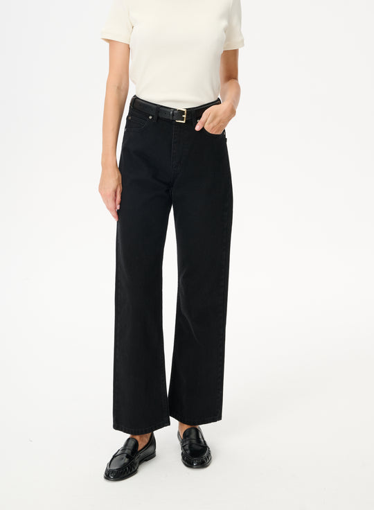 Black straight leg jeans - Moss
