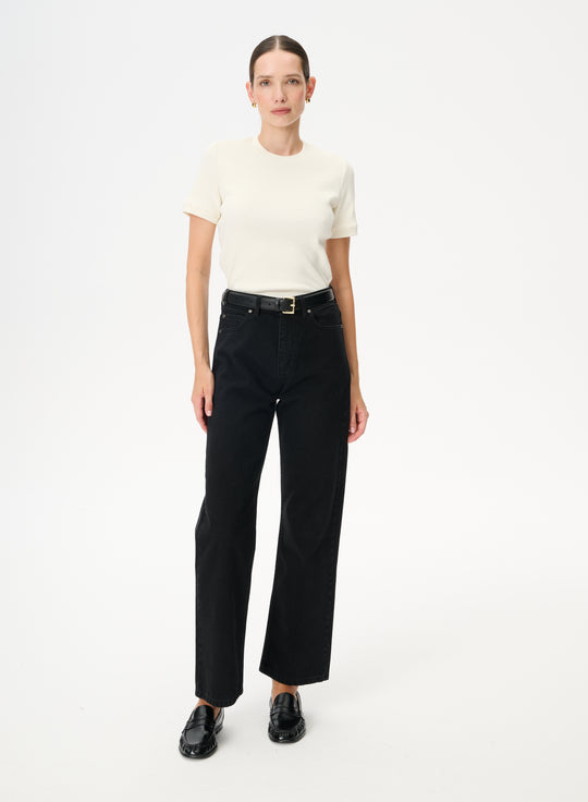 Black straight leg jeans - Moss